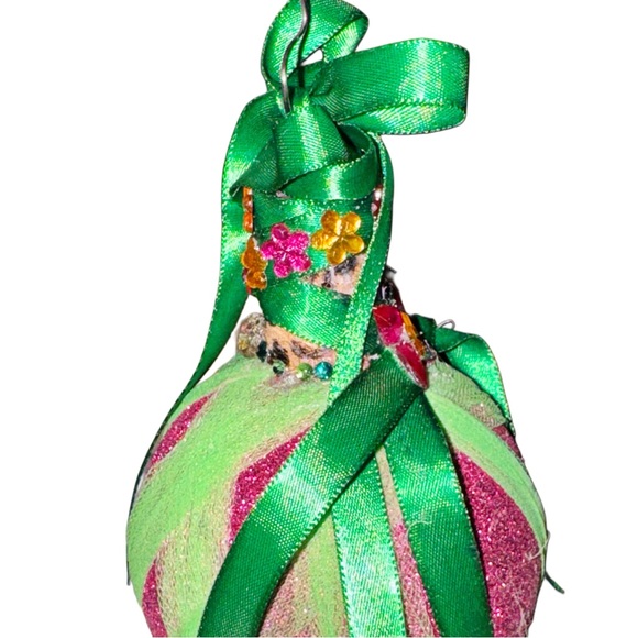 Merry & Lime Retro Jewel Adorned Christmas Tree Ornament - Picture 9 of 15